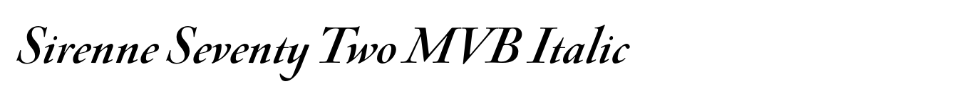 Sirenne Seventy Two MVB Italic image